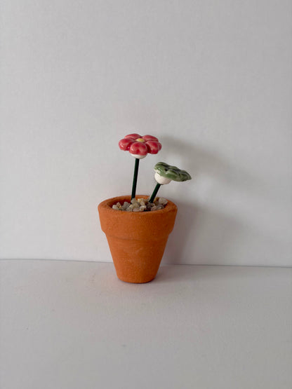 Red Mini Flower Pot