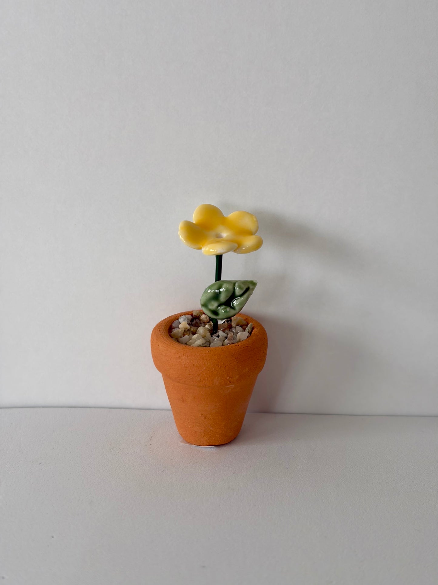 Yellow Mini Flower Pot