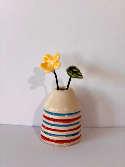 Seaside Stripes Mini Vase