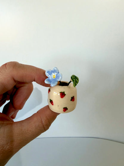 Strawberries and Cream Mini Vase