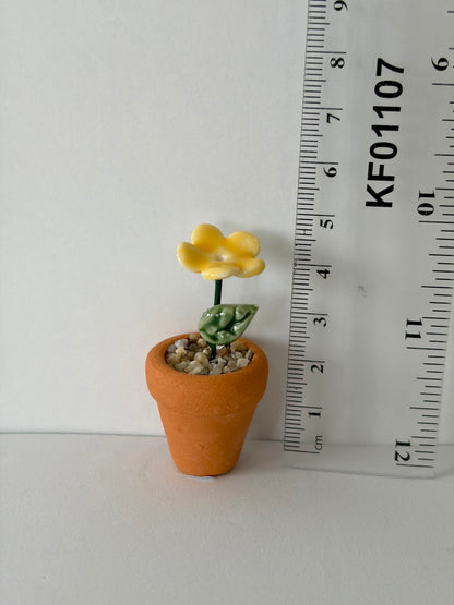 Yellow Mini Flower Pot
