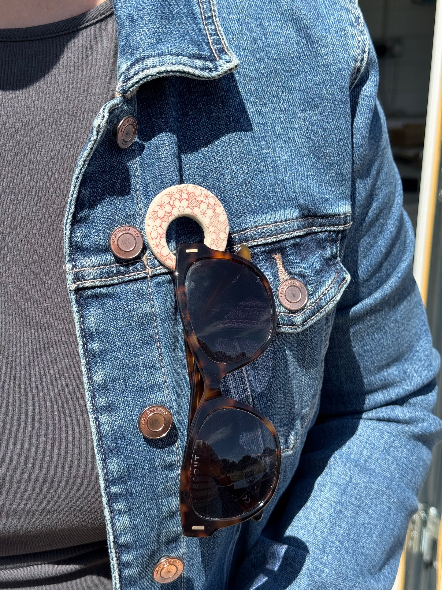 Cherry Blossom Glasses Brooch