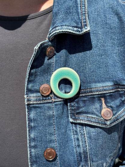 Sea Glass Glasses Brooch