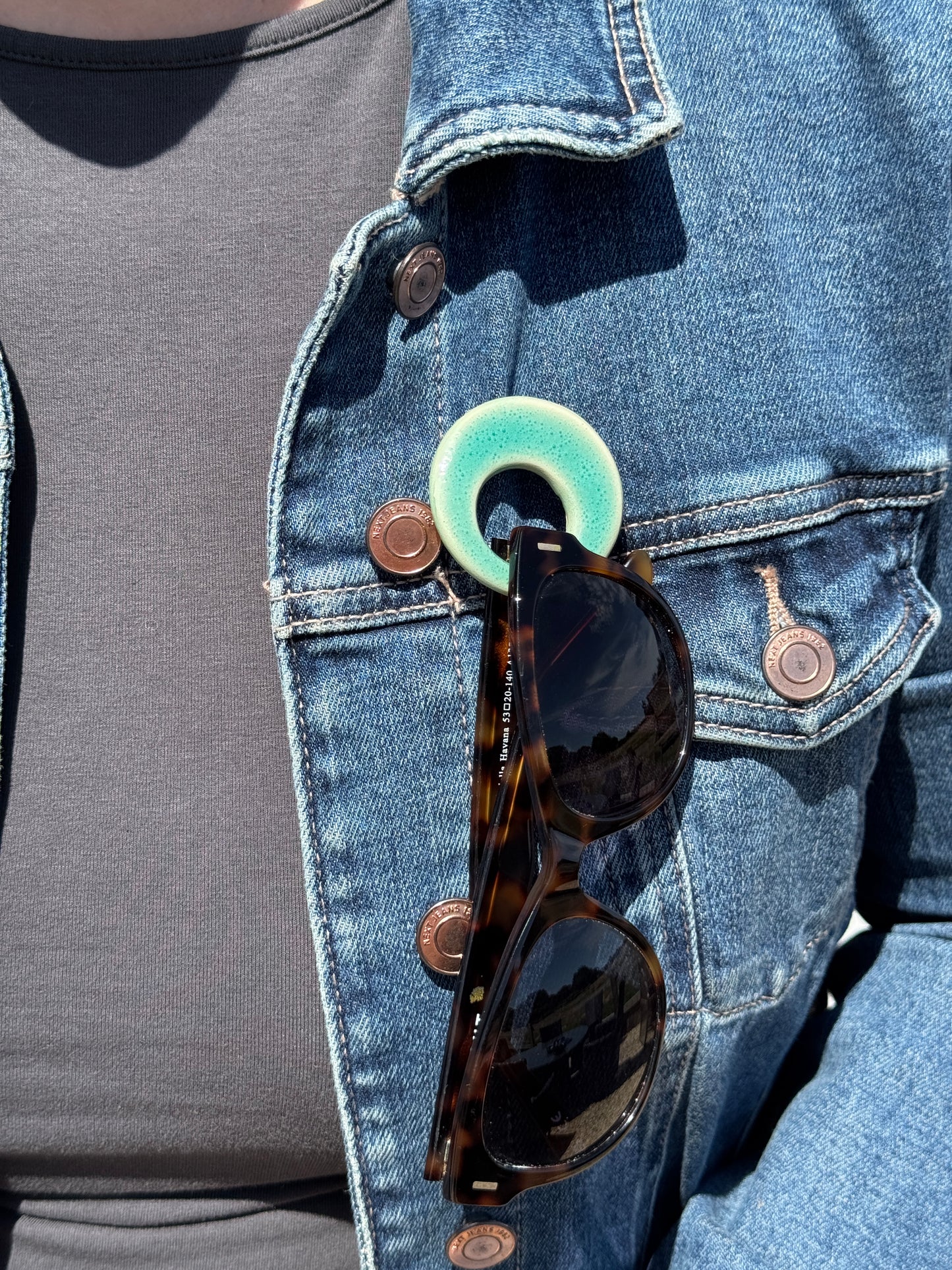 Sea Glass Glasses Brooch