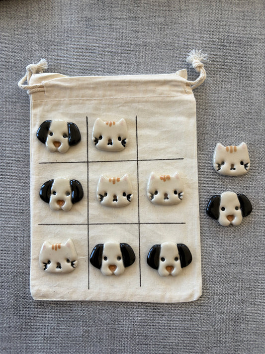 Cat & Dog (Black) Tic Tac Toe