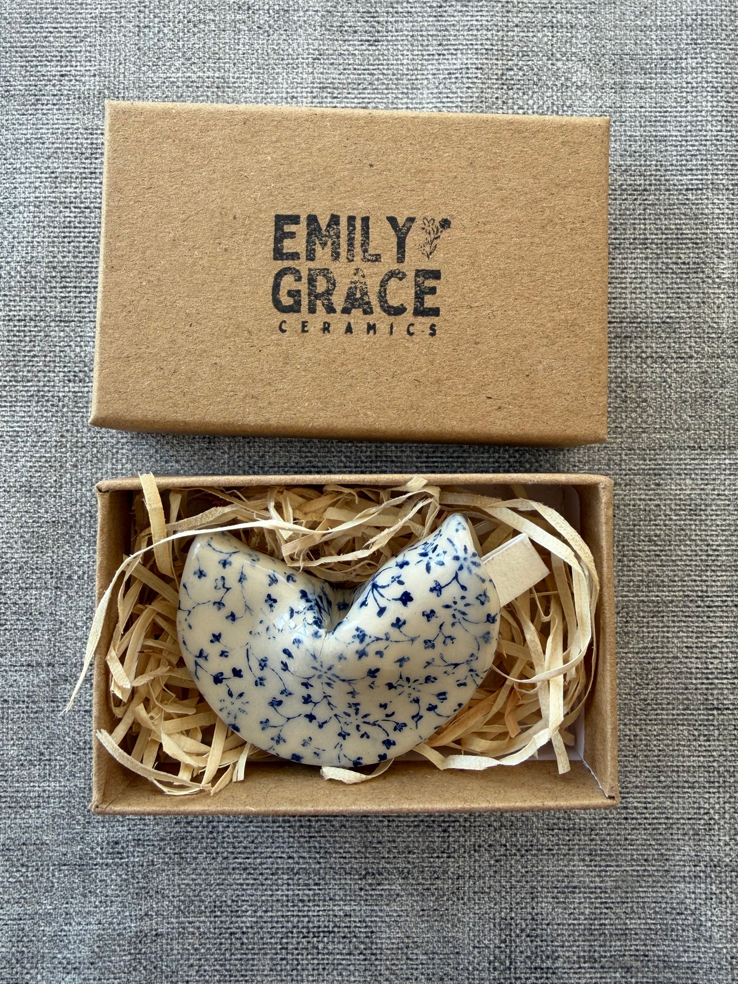 Blue Ditsy Fortune Cookie
