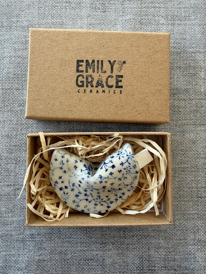Blue Ditsy Fortune Cookie