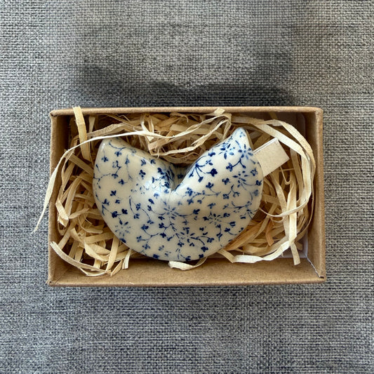 Blue Ditsy Fortune Cookie