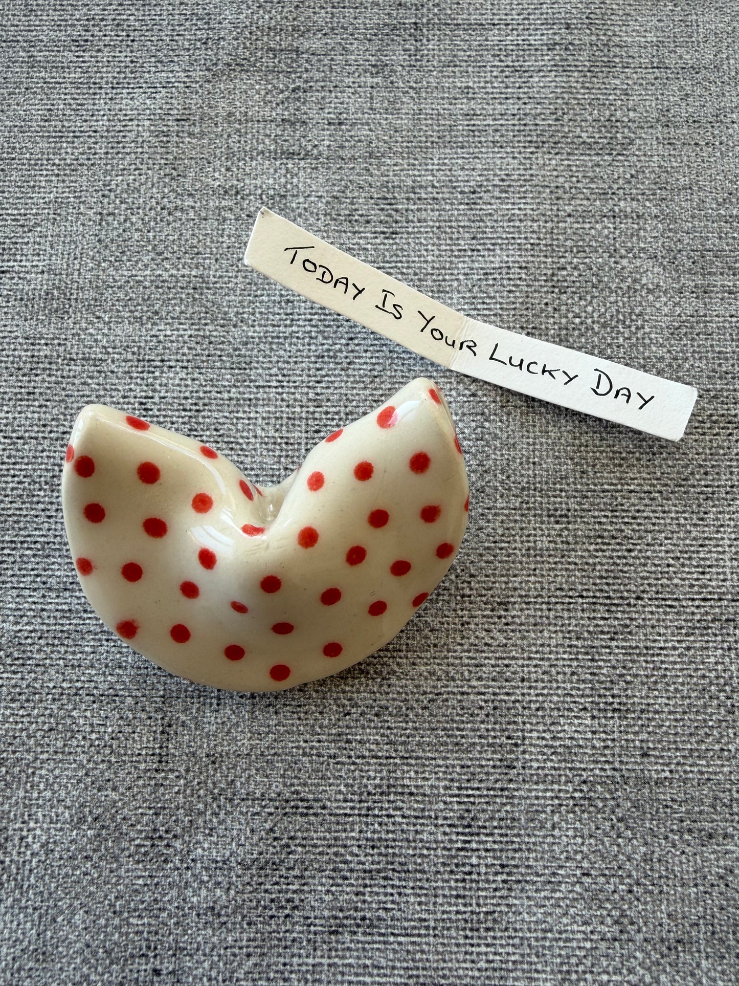 Red Polka Dot Fortune Cookie