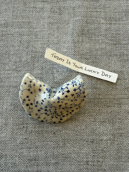 Blue Ditsy Fortune Cookie