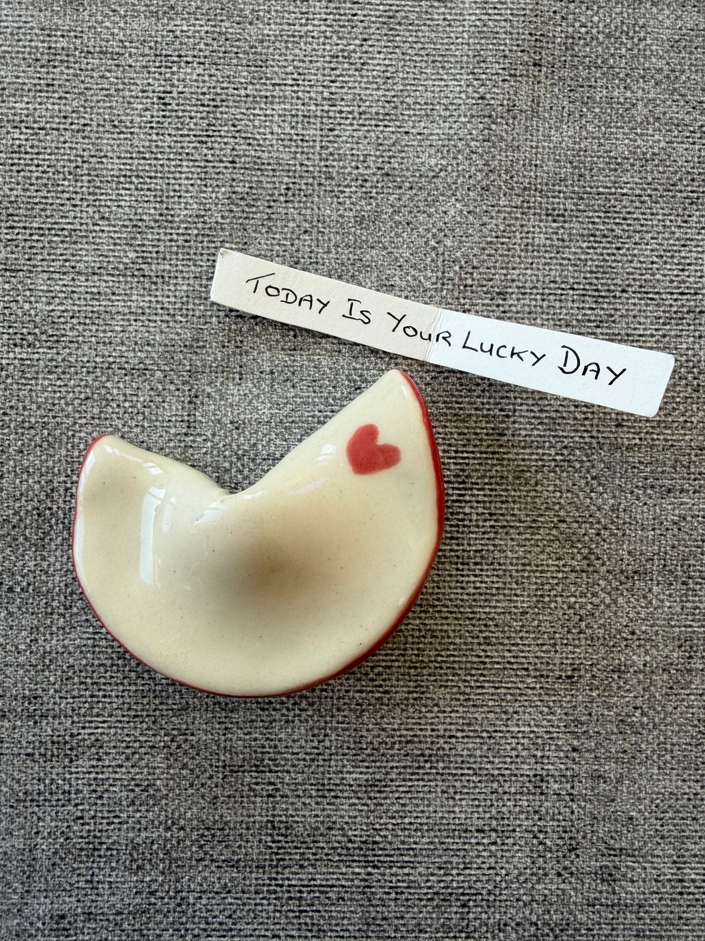 Red Heart Fortune Cookie
